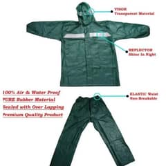 PVC rubber coated rain coat suit