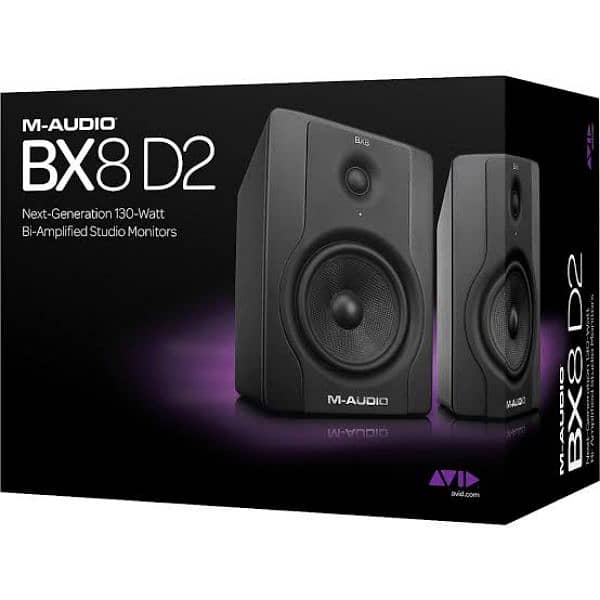 M Audio Bx8 D2 8" Active Studio Monitors Pair 1