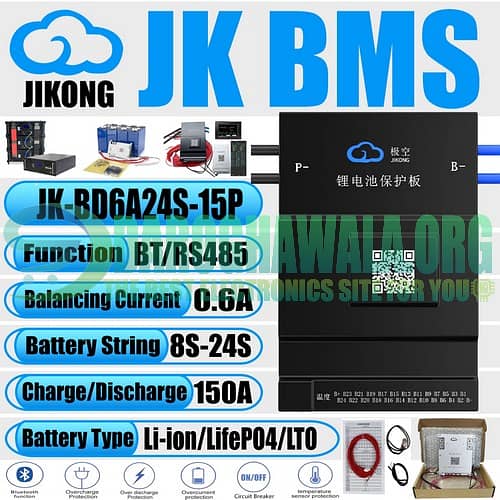 JK BMS JK-BD6A24S-15P 7S-24S 150A Smart BMS With 0.6A active Balancer 0