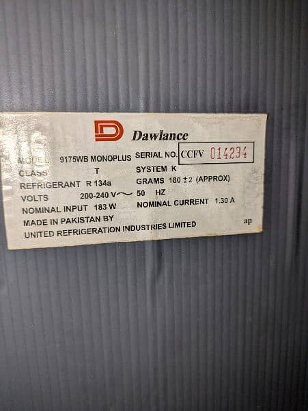 Dawlance original refrigerator perfect condition 4