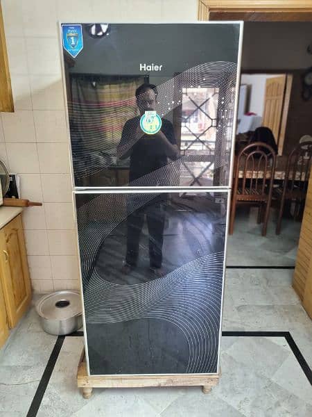 HAIER GLASS DOOR FRIDGE SLIGHTLY USED FOR SALE 4