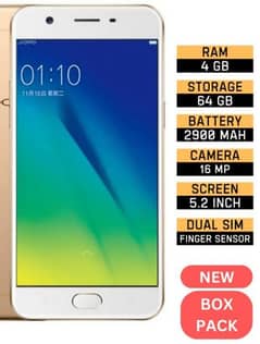 oppo A57 new mobile with box 50% doscount