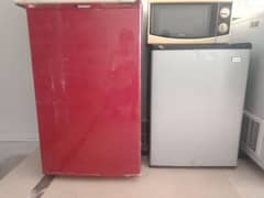 Bedroom size fridges and microwave Available in good condition.