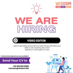 Video Editing Positions Available