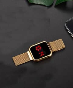 Led Display Digital watch with Magnetic Strap