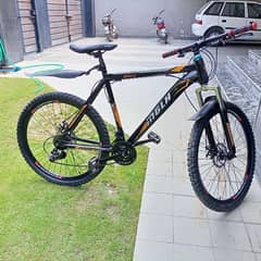 imported mountain bike, (bicycle)