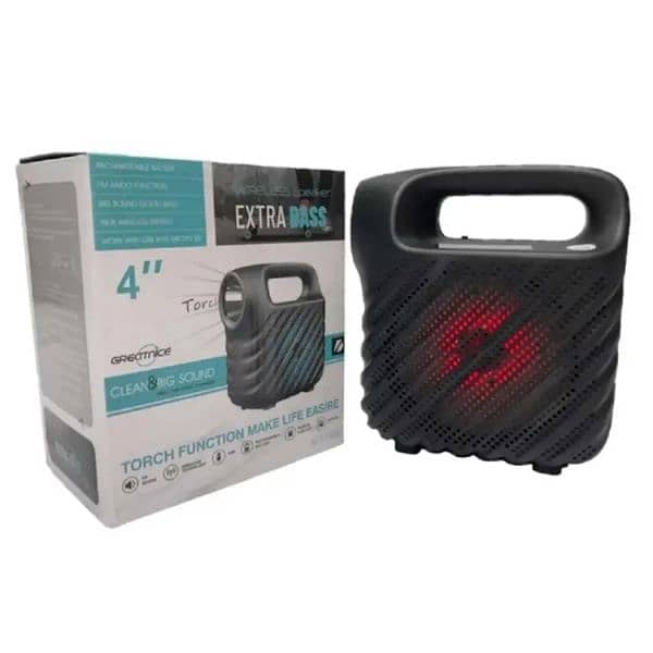 gts 1525 Rechargeable 3" Portable Bluetooth speaker with Torch light 3