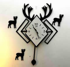 diamond shape wooden 3D DIY wall clock