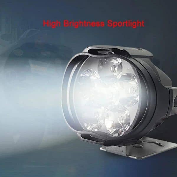 2 Pcs Motorcycle  Headlights Plus Switch LED White  Super Bright 1