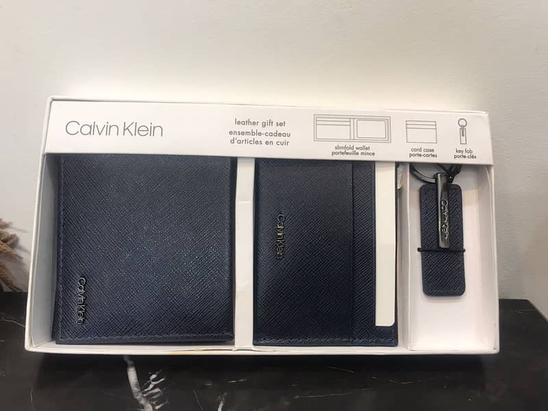 Calvin Klein (CK) - Brand New - Slim-fold Wallet Card Case & Key Ring 3