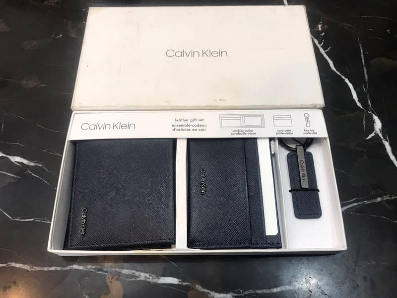 Calvin Klein (CK) - Brand New - Slim-fold Wallet Card Case & Key Ring 5