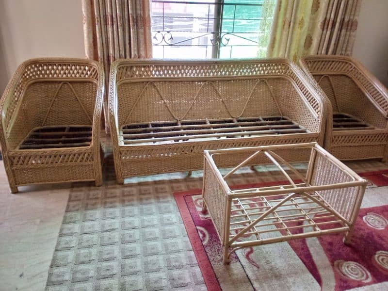 sofa set cane rattan 2