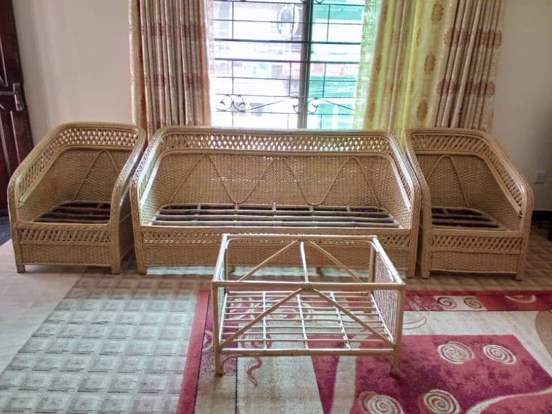 sofa set cane rattan 3