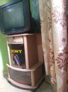 TV trolley with TV