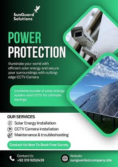 CCTV camera and Solar panels installation