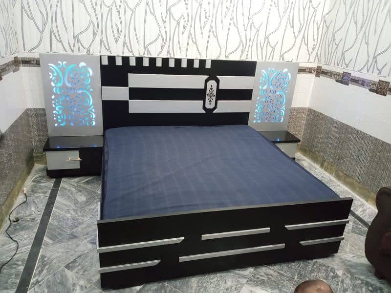 King size bed and side table 1