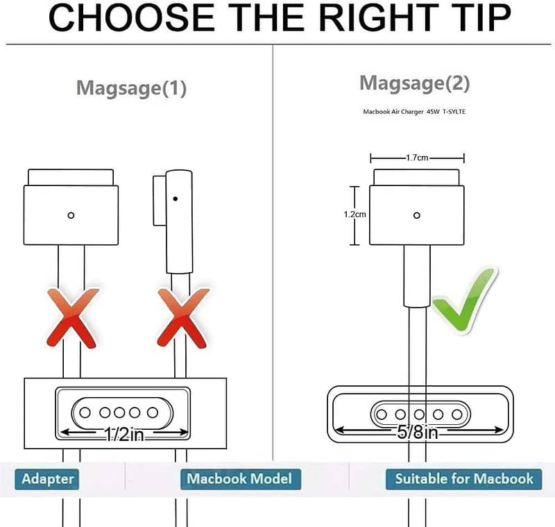 Mac Book Pro Charger, AC 85w Magnetic T-Tip Power Adapter Charger 2