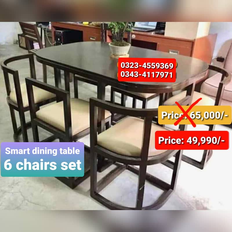 Smart dining table/round dining table/4 chair/6 chair/dining table 11