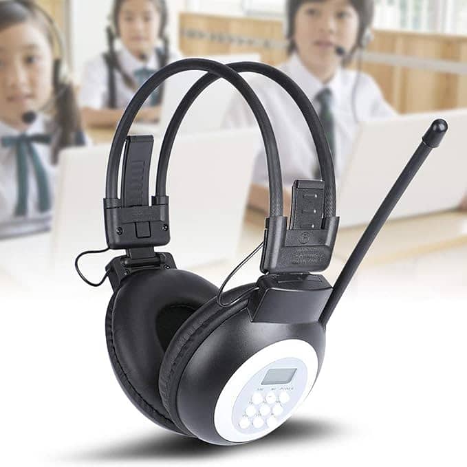 Portable Personal FM Radio Headphones with LCD Display Noise 1