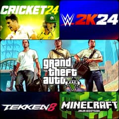 GTA V•WWE 2K24•TEKKEN 8 PC GAMES KRWAYE ALL OVER PAKISTAN 1OO%WORKING