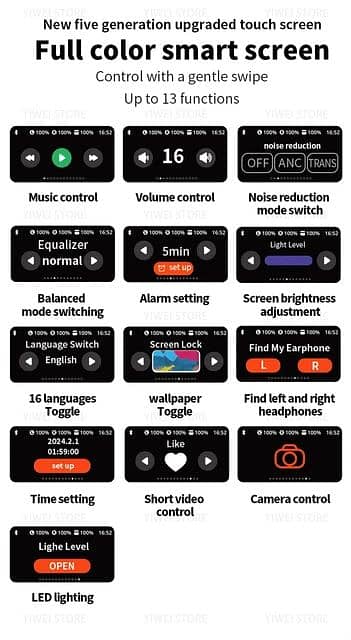 A9 Airpods Pro with Touch Screen LED Digital Display 6