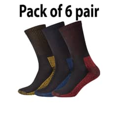 6 Pairs Work Socks Men & Women Heavy Duty Dry-tech Boot Work Crew Sock