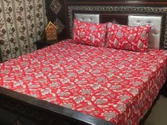 3 PCs crystal cotton double bed sheets