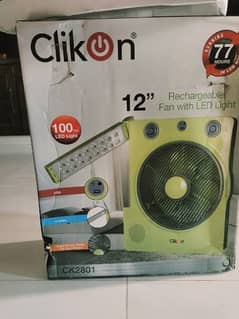 Rechargeable fan  with light