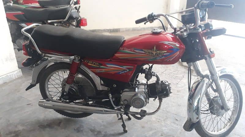 union star 70cc bike model Oct 2023 , registration 2024 ,first  hand 7