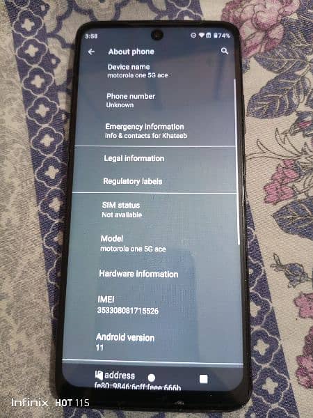 Motorola one. 5G. ace for sale 0
