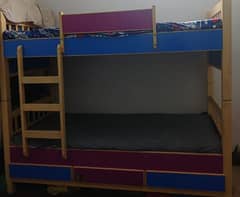 double bed with dressing table