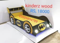 kids car beds with lights and back shelf,