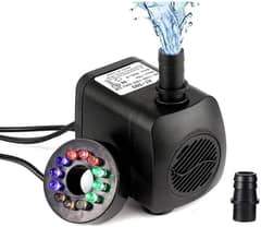 Submersible Water Pump, 15W 800L/H Fountain Pump with 12 Color LED Li