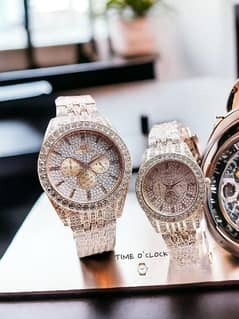 Diamonds stone couple watch