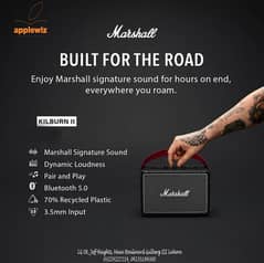 "Marshall Kilburn 2 Wireless Speaker - 20 Hours Battery Life"