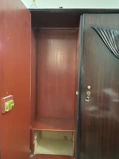 3 Door wooden wardrobe for sale