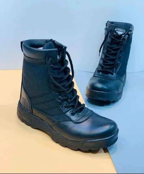 Man's Army Long Boots Shoes 1