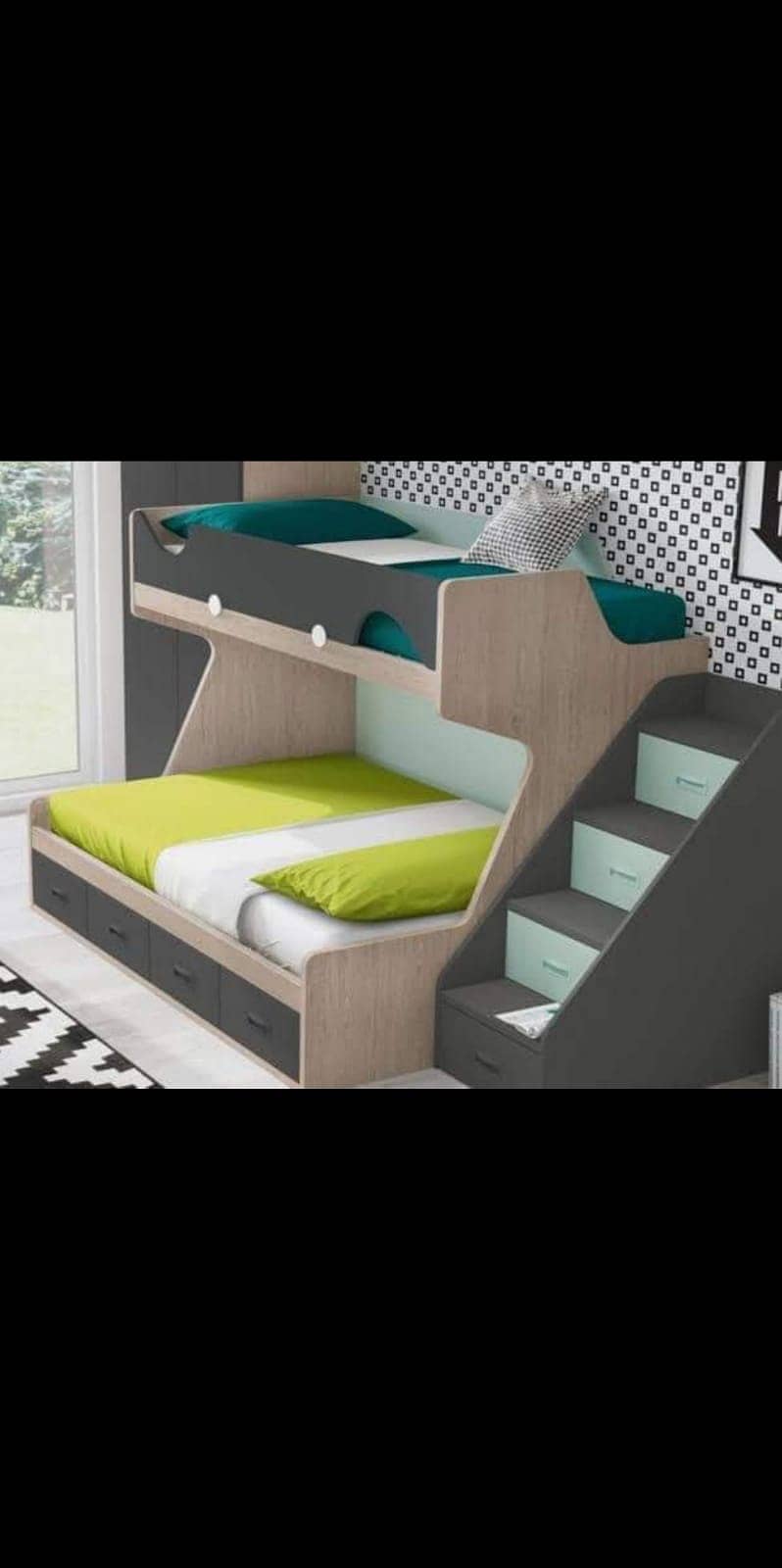 Bunk bed | Kid wooden bunker bed | Baby bed | Double bed | Triple bed 4