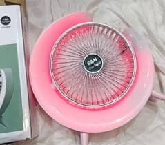 Night Light Mini Desktop Fan