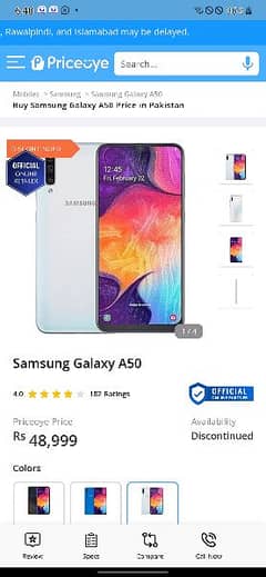 samsung A50 4=128