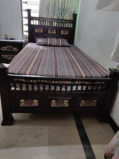 Wooden Chinioti Bed set almost new