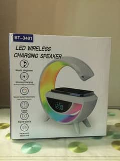 Bluetooth LED Shelf Speaker with Alarm Clock and FM Radio - BT-3401