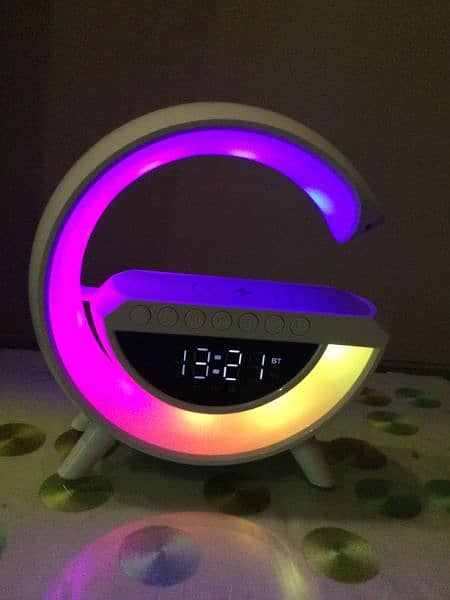 Bluetooth LED Shelf Speaker with Alarm Clock and FM Radio - BT-3401 1