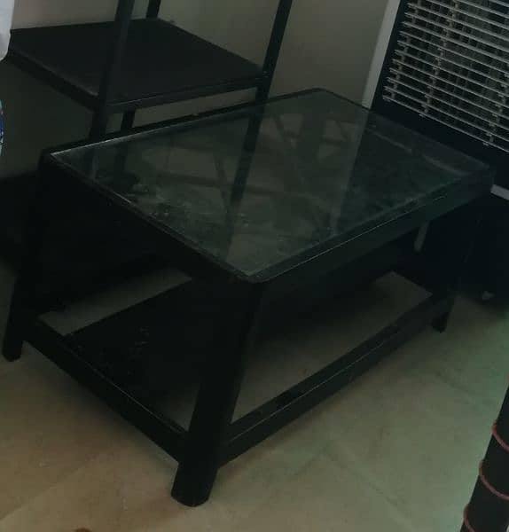 solid wooden glass table 0