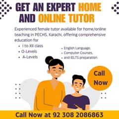 Online Tutor & Home Tutor Available for O/A Levels,FSC,IGCSE,IELTS