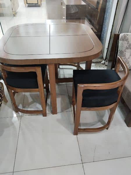 4 chairs dining table in sheesham wood 0