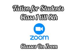 Offering Teaching services for class 1-8th on zoom