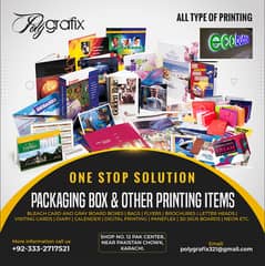 All type of Printing Penaflex Visiting Card standee stamp in karachi