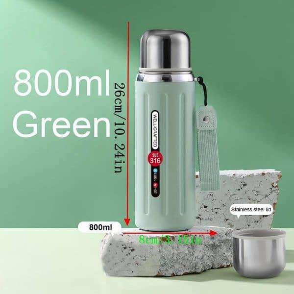 Stainless steel Hot and Cool Thermos Water bottle. free shipping and 2