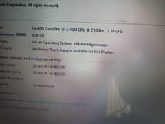 core i3 2nd gen 4+128ssd +300hhd A buton & no battery, lcd damage